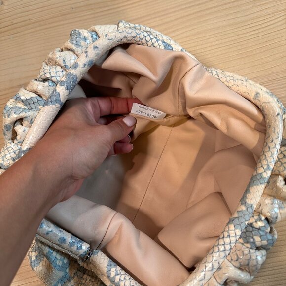 Bottega Veneta - The Pouch Teen Python-Print Clutch Bag - Picture 11 of 12